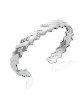 Bracelet Femme Argent Jonc 10 Oxydes de Zirconium 70300167