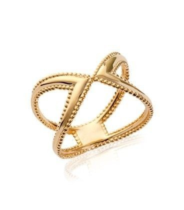 Bague plaqué or coeurs 