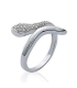 Bague argent massif serpent zirconium blancs-2