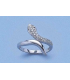 Bague argent massif serpent zirconium blancs-3