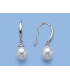 Boucles d'oreilles argent massif dormeuse perle de Majorque-1