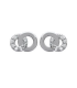 Boucles d'oreilles argent massif de zirconium - 3 - Boucles d'oreilles argent massif 925‰,zirconium croisés sertis,finitions r