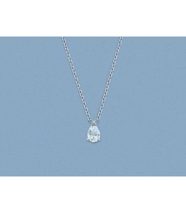 Pendentif chaine argent massif zirconium taillé en diamant-4