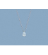 Pendentif argent massif zirconium taillé en diamant 
