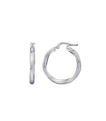 Créole originale boucles d'oreilles argent massif -2