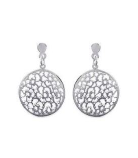 Boucles d'oreilles argent massif dentelle