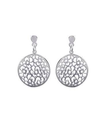 Boucles d'oreilles argent massif dentelle-1