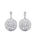 Boucles d'oreilles argent massif dentelle