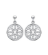 Boucles d'oreilles femme pendant ronde argent massif-1