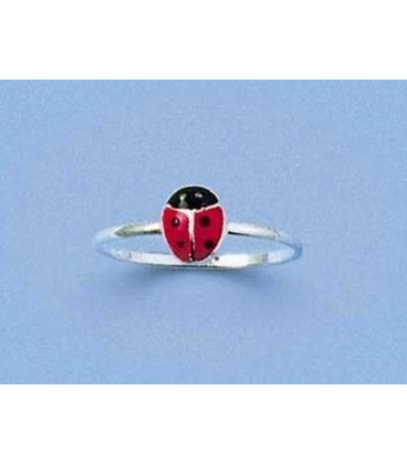 Bague enfant argent massif coccinelle-1