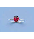 Bague enfant argent massif coccinelle