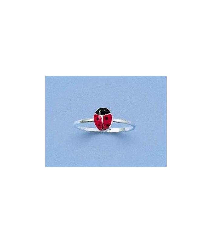 Bague enfant argent massif coccinelle