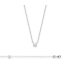 Collier chaîne argent massif pendant zirconium blanc taillé diamant-1