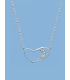 Collier chaîne argent massif coeur micro serti de zirconium 