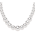 Gros collier perles d'argent massif en chute-3