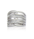Grosse bague argent massif noeuds fantaisie entrelacs 