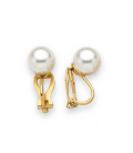 Clips boucles d'oreilles perle de MAJORQUE pour oreilles non percées