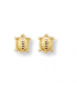 Boucles d'oreilles enfant plaqué or sujet tortue-2