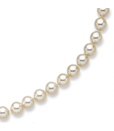Collier perles de Majorque fermoir plaqué or-2