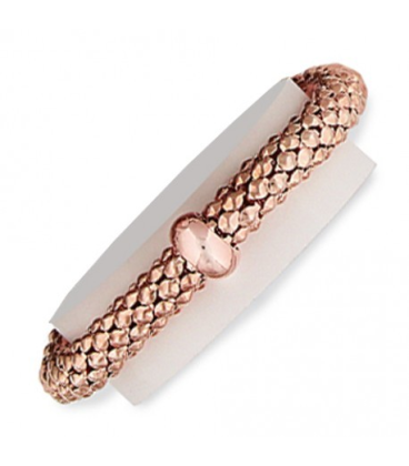 Bracelet extensible acier rose avec un pierre-1