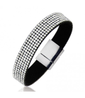 Bracelet cuir strass