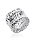 Bague argent massif large anneau reverso