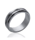 Bague homme acier alliance double anneaux mobiles Romaine tribal 