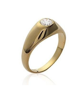 Bague jonc plaqué or zirconium petit doigt 