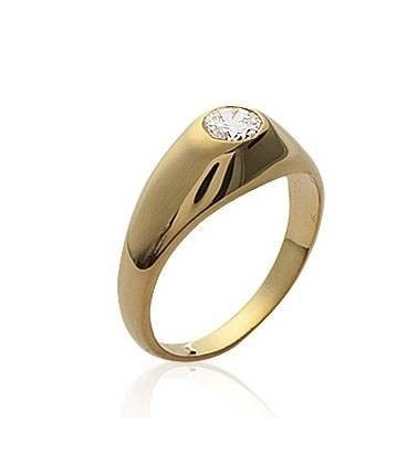 Bague jonc plaqué or zirconium petit doigt 
