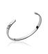 Beau bracelet femme argent massif martelé rigide ouvert-1