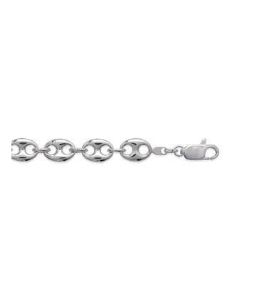 Bracelet grain de café argent massif-1