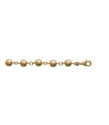 Bracelet plaqué or chaine boules perles - 1 - Bracelet plaqué or boules, cinq microns d'or 750 millième. Bijou classique ,anal