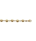 Bracelet plaqué or chaine boules perles