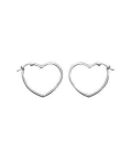 Boucles d'oreilles argent massif beaux pendants coeur