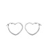 Boucles d'oreilles argent massif beaux pendants coeur-1