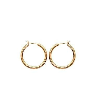 Boucles d'oreilles créole plaqué or 