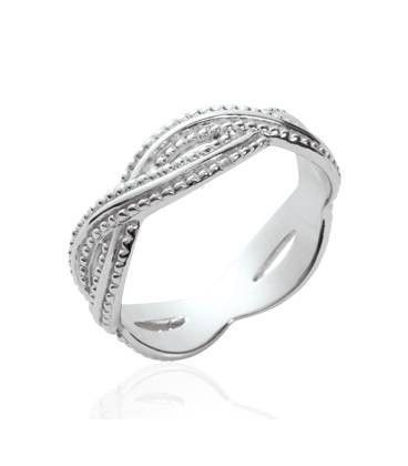 Bague alliance chic entrelacs argent massif 