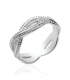 Bague alliance chic entrelacs argent massif 