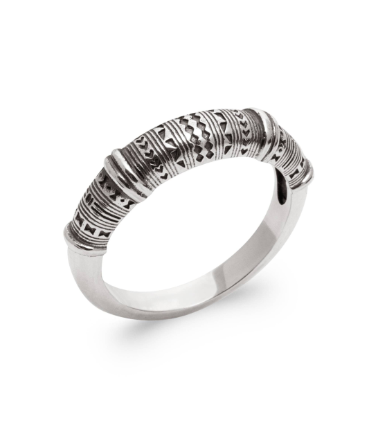 Ancienne Bague Argent Massif 925 Jonc Alliance Anneaux Créateur Mexique