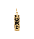 Pendentif plaqué or et onyx original TIKY 