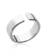 Bague ouverte argent massif miroir 