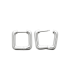 Boucles d'oreille créole argent carrée articulée 