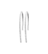 Boucles d'oreilles long pendant argent massif -2