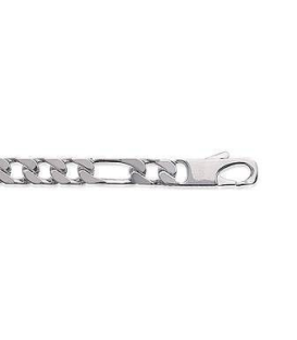 Bracelet gourmette homme argent massif maille figaro-1