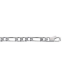 Gourmette bracelet homme argent massif maille figaro 