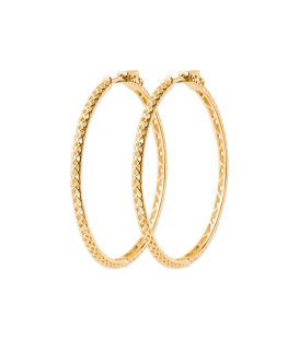 Grandes créole plaqué or ovalisée design-1