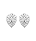 Boucles d'oreilles argent massif goute de zirconium