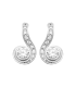 Belles boucles d'oreilles argent massif pendants de zirconium-1