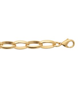 Bracelet plaqué or anneaux ovalisés