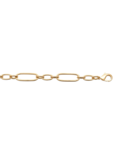 Bracelet plaqué or maille rectangulaire-1